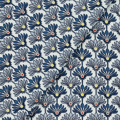 Leinenstoff mit viscose blau - mit,