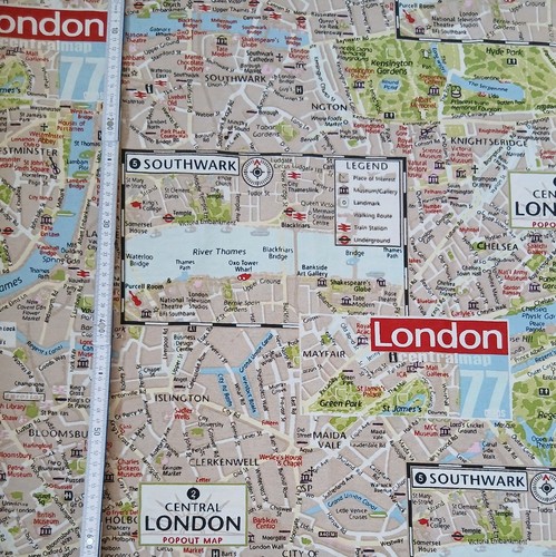 Stoff dekostoff london map - dekostoff,