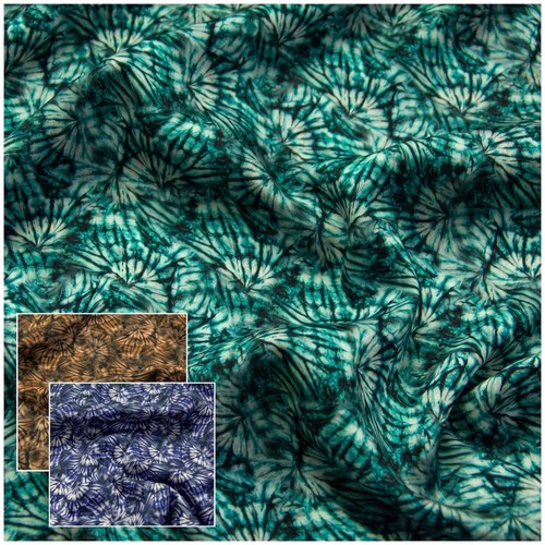 Viskosestoff fantasy batik - viskosestoff,