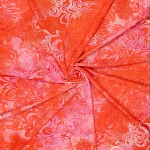 Batikstoff ausbrenner orange - batikstoff,